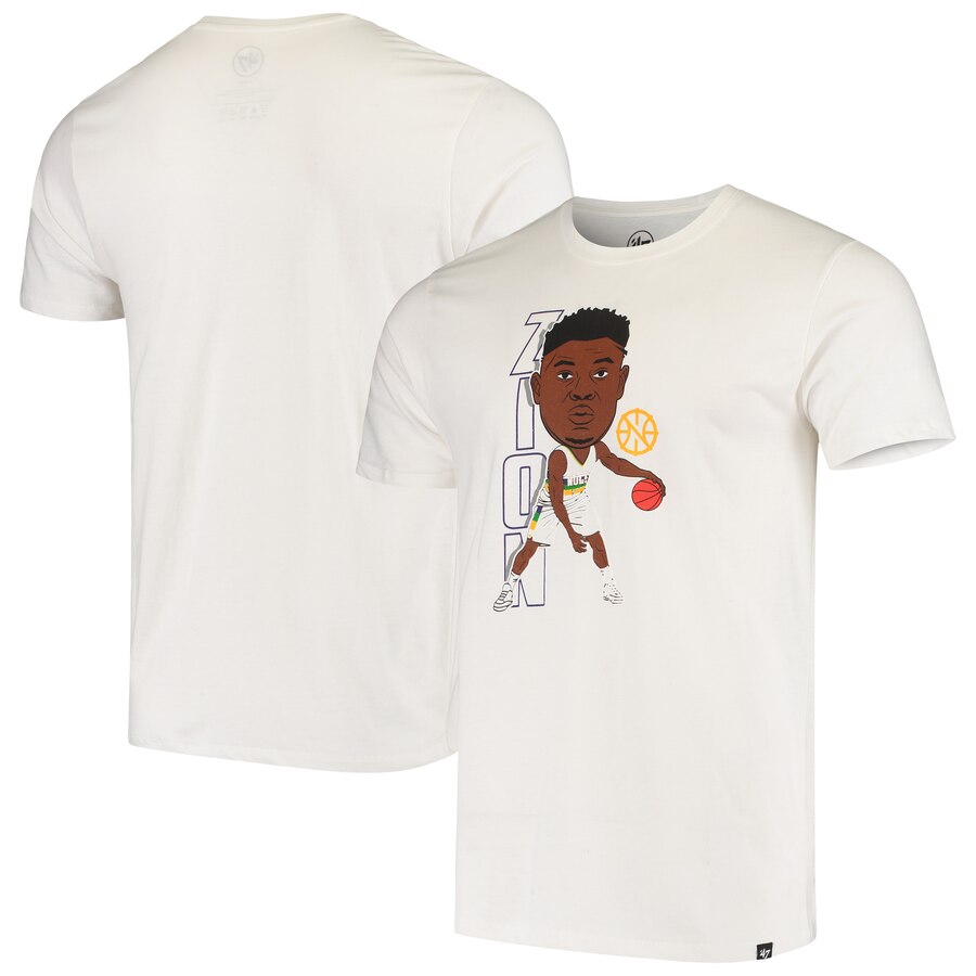 Men 2020 NBA #47 Zion Williamson New Orleans Pelicans White Bobblehead Player TShirt.->nba t-shirts->Sports Accessory